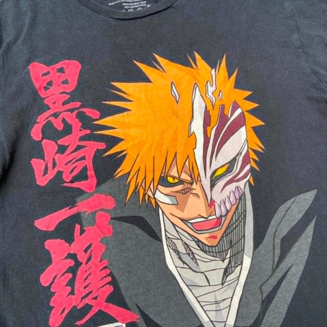 Bleach Anime Tee Ichigo Kurosaki (Category: Tshirts & Polo Shirts ) located in Angeles City. Submitted by eriellynngotvintage (Listing ID 1440300336, Image 2). Description: 18x26 S on tag Good Condition. See photo for details 210 Angeles City Pampanga.