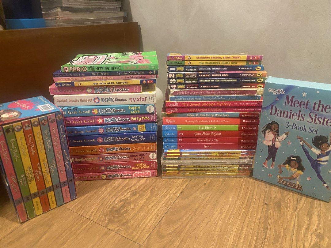 BOOKS- dork diaries,Geronimo’s stilton,american girl doll, enid blyton,our generation,moshi , faith girls and more (Category: Children's Books) located in Malolos. Submitted by iyabear (Listing ID 1440329101, Image 1). Description: PRICES 3500 TAKE ALL (still negotiable) set A - 400(sold) Set B- 300 Set C-200/75 each(sold) Set D-150/ 60 each Set E- 150/80 each Set F-400/ 75 each Set G-300(sold) Set H-120 Set I-120 Set J-1500/200 each Except for: 
