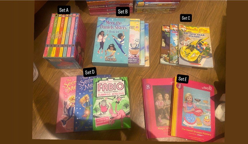 BOOKS- dork diaries,Geronimo’s stilton,american girl doll, enid blyton,our generation,moshi , faith girls and more (Category: Children's Books) located in Malolos. Submitted by iyabear (Listing ID 1440329101, Image 2). Description: PRICES 3500 TAKE ALL (still negotiable) set A - 400(sold) Set B- 300 Set C-200/75 each(sold) Set D-150/ 60 each Set E- 150/80 each Set F-400/ 75 each Set G-300(sold) Set H-120 Set I-120 Set J-1500/200 each Except for: 