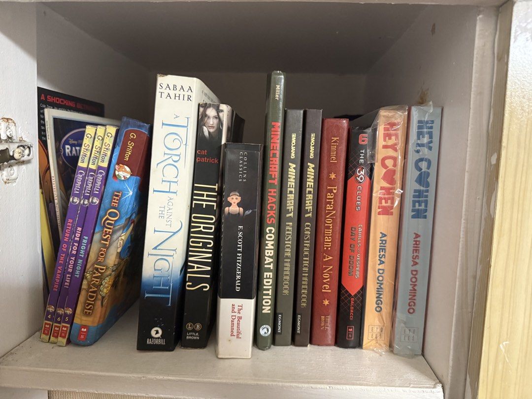 books for sale (Category: Storybooks) located in Quezon City. Submitted by secondhooks (Listing ID 1440371559, Image 2). Description: Hey, Cohen by Beeyotch (SEALED) - 1000 [HB G.Stilton THE Quest for Paradise 200 G. Stilton Fright Night 150 G. Stilton Ride for Your Life 150 G. Stilton Return of the Vampire 150 Disney Graphic Novel Ratatouille 150 Disney Graphic Novel Wall-e 150 Ninjago Mask of the Sensei TAKE ALL - 850] [HB The 39 Clues Php250 H