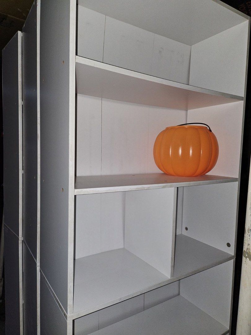 Bookshelf/Bookshelves (White) (Category: Shelves, Cabinets & Racks) located in Manila. Submitted by plotandtales (Listing ID 1440123236, Image 3). Description: Price for 1 shelf only (2 of 3 shelves sold) Height: 158 cm Length: 60 cm Width: 24 cm Shelves was used to store hardbound books and boxed sets. Location: Manila near Malacañang.
