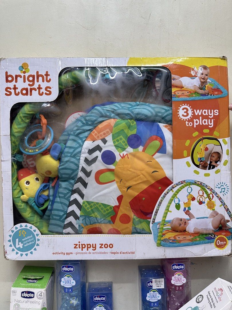 Bright Starts Activity Gyms - Multiple Models Available (Category: Infant Playtime) located in Manila. Submitted by airacruz0048042 (Listing ID 1440355423, Image 3). Description: - Brand: Bright Starts Activity Gyms - Benefits: Promotes baby's development and play - Features: Ideal for tummy time and sensory exploration - Age Suitability: From 0+ months - Available Models: 'more-in-one ball pit fun', 'zig zag safari', 'zippy zoo', 'kaleidoscope s