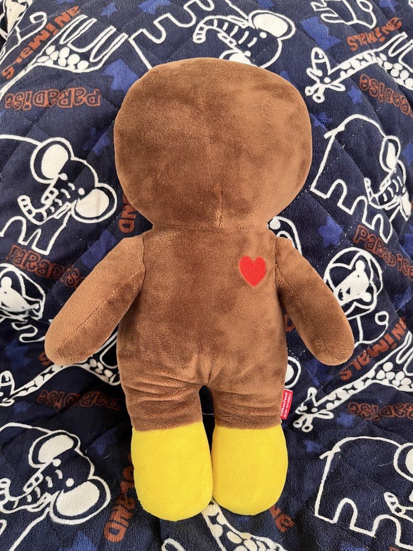 Brown plushie w heart embroidery (Category: Plushies & Soft Toys) located in Paranaque City. Submitted by bonsaiart (Listing ID 1440301892, Image 1). Description: Pre owned Good condition 180(fixed) +sf Payment via GCASH or paymaya No to meetup No to cop / cod Shipping via j&t only.