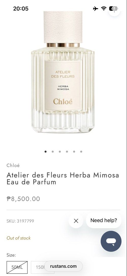 Chloe Atelier des Fleurs Herba Mimosa (Category: Fragrance & Deodorants) located in Marikina City. Submitted by pastofdraw (Listing ID 1440321998, Image 3). Description: few sprays missing full presentation ₱8,500 in Rustan's *all items are guaranteed authentic , i dont buy fakes/replicas*.
