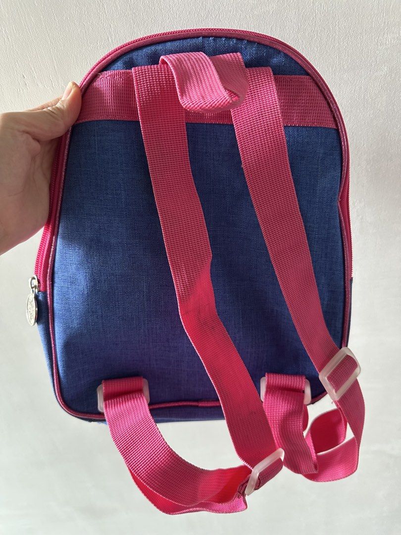 Disney Frozen Elsa Blue Denim Backpack (Category: Babies & Kids Fashion) located in Manila. Submitted by meynyee (Listing ID 1440275584, Image 2). Description: Frozen backpack for kids No issue, like new condition 📍dasma, cavite.