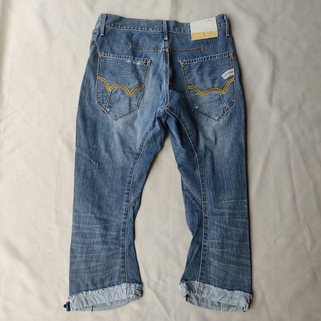 EDWIN 3D CUT DENIM EDWIN XV FUNCTION 463XVF Capri Pants (Category: Jeans) located in Pagsanjan. Submitted by ovothrift (Listing ID 1440315501, Image 2). Description: length - 33 size 32 hem - 8 thigh - 13 no issue very good condition Feel free to message me if you have questions or want more photos All dimensions are sized in inches.