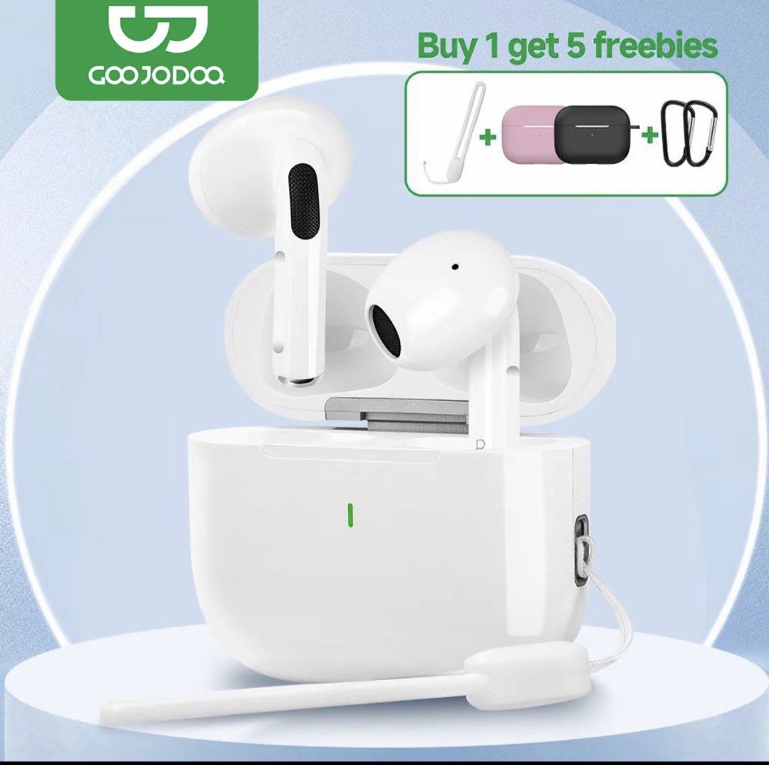 FS: Goojodoq 6th Gen earbuds (Category: Earphones) located in Quezon City. Submitted by closetspringcleaning (Listing ID 1440274392, Image 1). Description: RFS: Too big on my ears. *With box and unused cable cord *Already in a black silicone case but I can remove it.