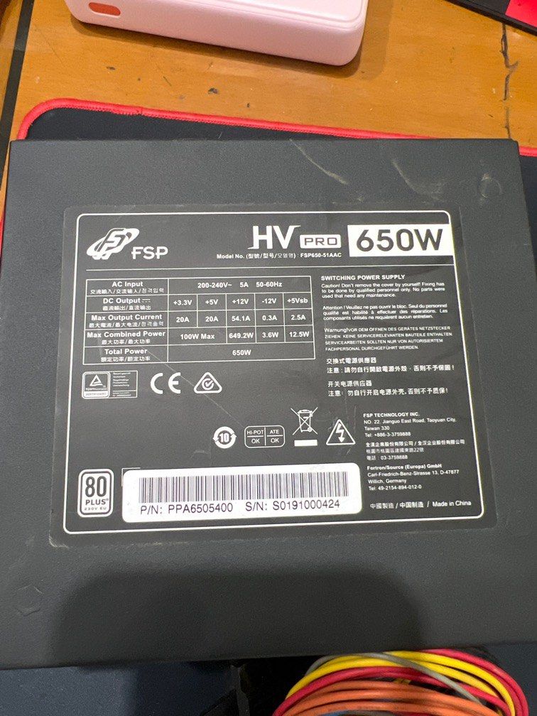 FSP 650 watts PSU465633937122938880