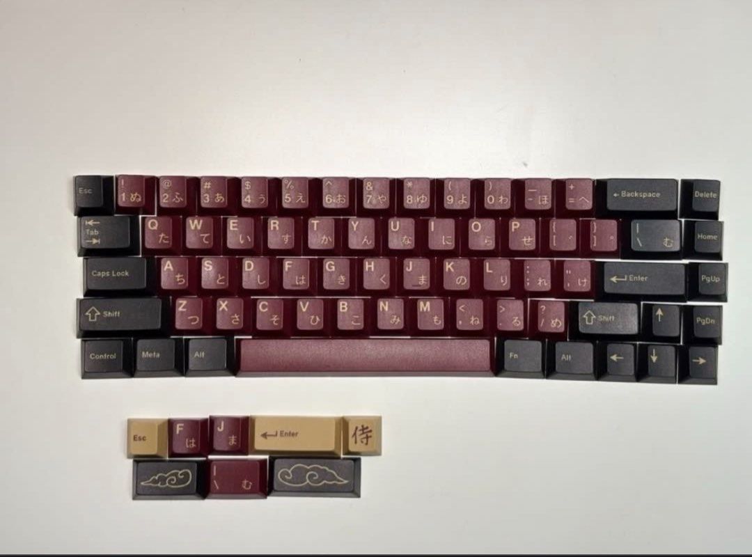 gmk red samurai keycaps465616741513963521
