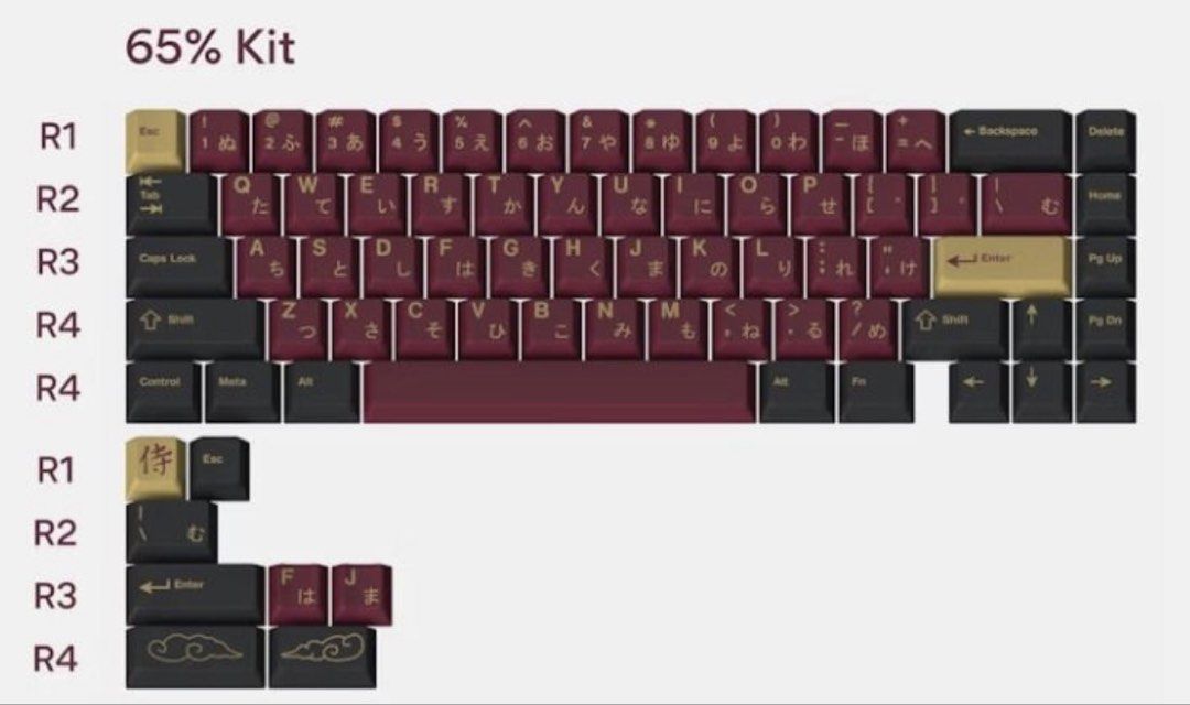 gmk red samurai keycaps465616741513963520