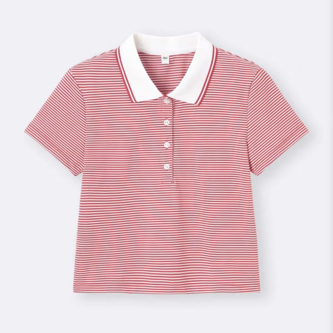 2pcs GU Lined Striped Polo Shirt (Navy & Red) (Category: Shirts) located in Las Pinas. Submitted by obsessorizeph (Listing ID 1440280317, Image 2). Description: Brand new GU Lined Striped Polo Shirt - Available colors: Navy and Red - Features short sleeves and a button-up neckline - Comfortable, textured fabric - Ideal for casual outfits - Please check the size guide for accurate measurements Location — Las Piñas City, Metro Manila Mode of Paymen