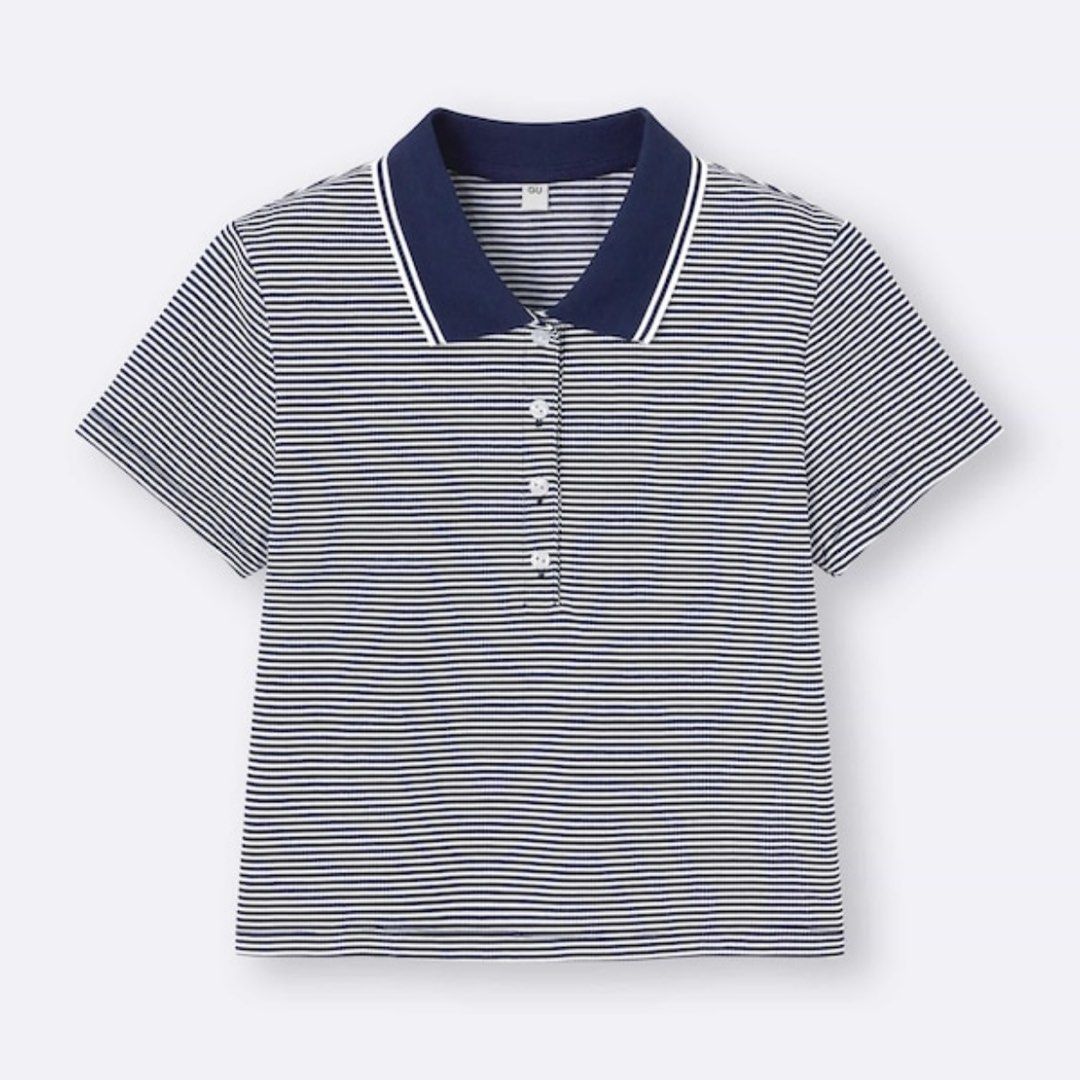 2pcs GU Lined Striped Polo Shirt (Navy & Red) (Category: Shirts) located in Las Pinas. Submitted by obsessorizeph (Listing ID 1440280317, Image 1). Description: Brand new GU Lined Striped Polo Shirt - Available colors: Navy and Red - Features short sleeves and a button-up neckline - Comfortable, textured fabric - Ideal for casual outfits - Please check the size guide for accurate measurements Location — Las Piñas City, Metro Manila Mode of Paymen