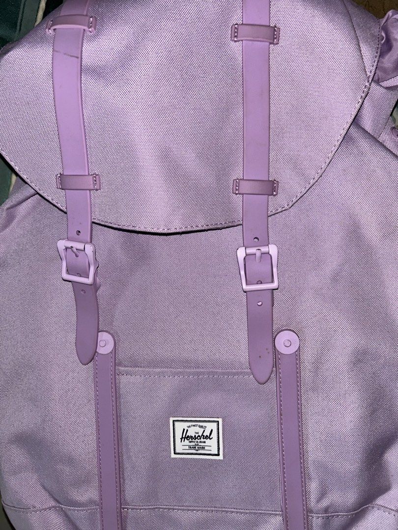 Herschel Little America Backpack - Lavender (Category: Backpacks) located in Manila. Submitted by gaelll._ (Listing ID 1440262597, Image 2). Description: NEVER USED (nakatambak lang) minimal stain only, can send pics thru pm size 14L .