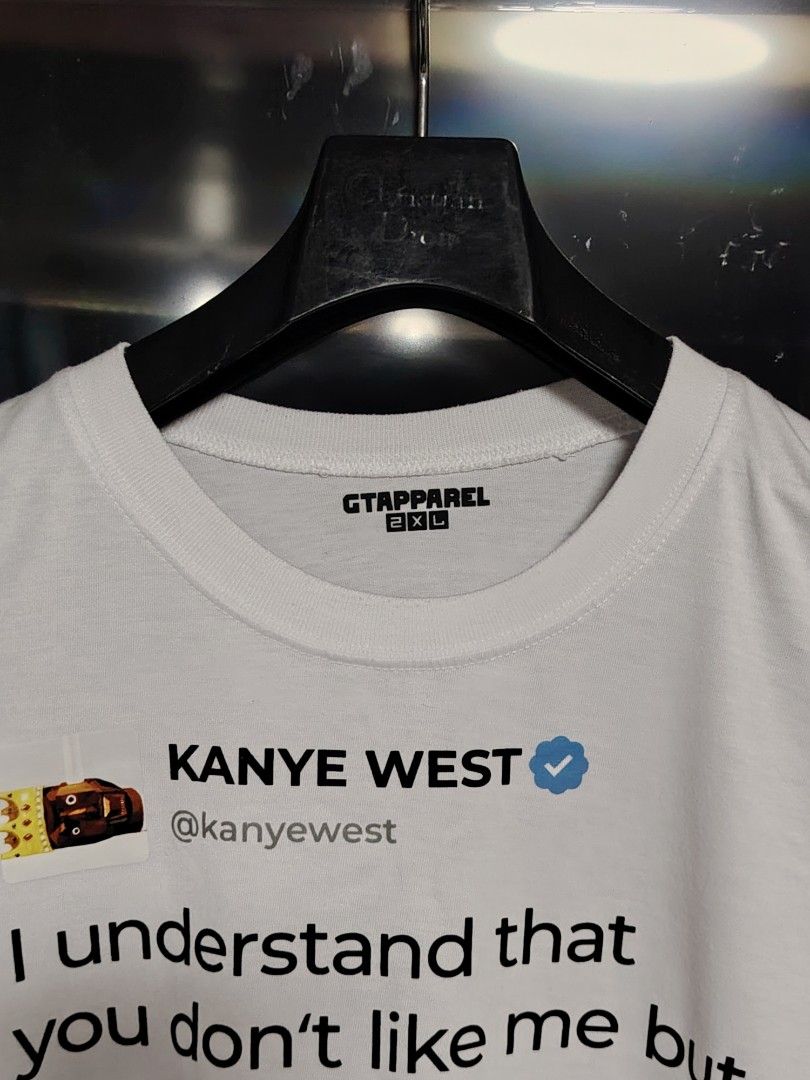 Kanye west tweet shirt (Category: Tshirts & Polo Shirts ) located in Taguig. Submitted by castofffinds (Listing ID 1440370949, Image 2). Description: Size xxl fits large to xl.