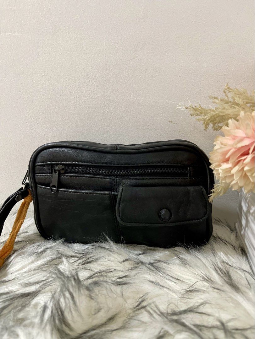 Leather Clutch Bag / Pouch Bag (Category: Belt bags, Clutches and Pouches) located in Teresa. Submitted by savvyonbranded (Listing ID 1440198824, Image 3). Description: 5.5 x 8.5 inches Japan source.