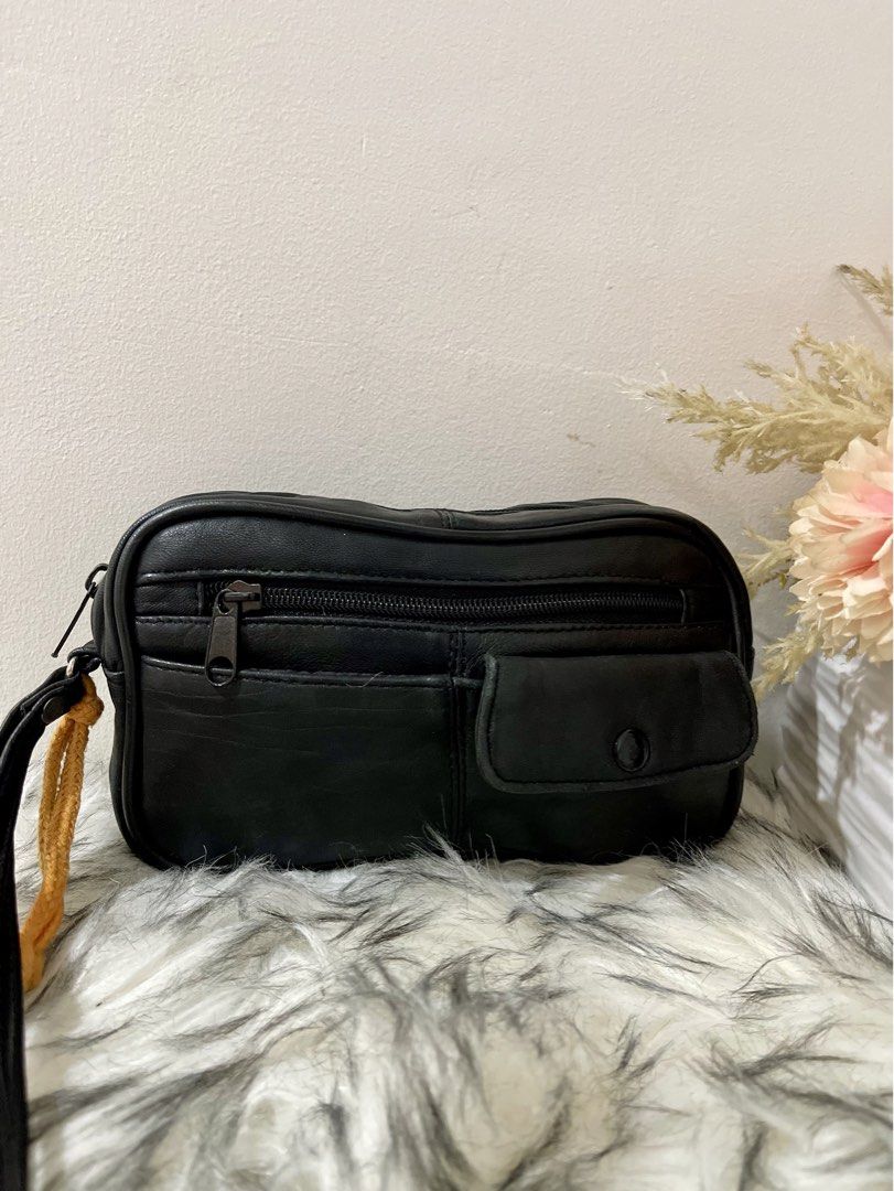 Leather Clutch Bag / Pouch Bag (Category: Belt bags, Clutches and Pouches) located in Teresa. Submitted by savvyonbranded (Listing ID 1440198824, Image 2). Description: 5.5 x 8.5 inches Japan source.
