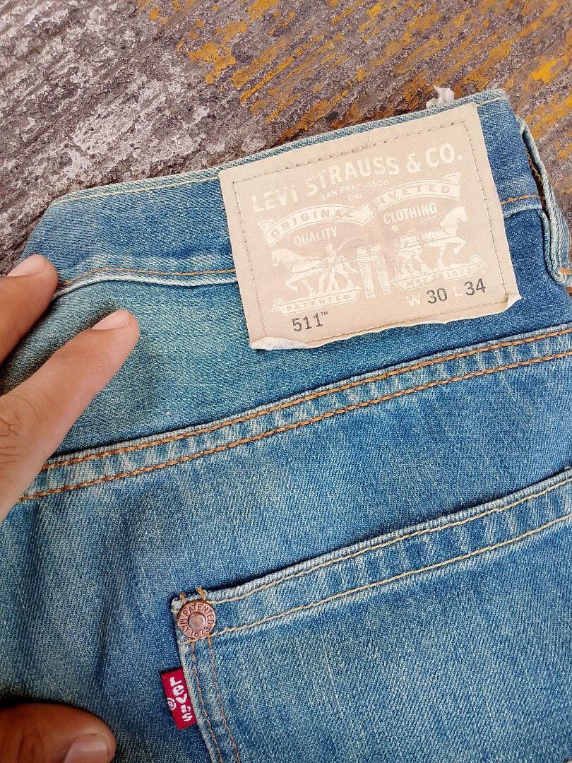 Levi's 511 Jeans W30 L34 (Category: Jeans) located in Iloilo. Submitted by janillthrifted (Listing ID 1440239551, Image 3). Description: - Classic Levi's 511 jeans - Size: 30 waist, 34 length - Color: Blue wash with natural fading - Features: Copper rivets and stitching - Ideal for: Everyday wear.