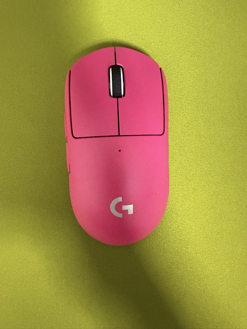 Logitech G PRO X SUPERLIGHT 2 Magenta Pink (Can Negotiate) (Category: Mouse & Mousepads) located in Singapore. Submitted by homelessboy (Listing ID 1440254631, Image 2). Description: - Pink Logitech G PRO X SUPERLIGHT 2 wireless gaming mouse - Super light and fast, perfect for gaming - Includes original box, cable and dongle - Selling because I bought the viper v4 pro.