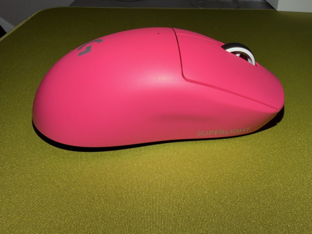 Logitech G PRO X SUPERLIGHT 2 Magenta Pink (Can Negotiate) (Category: Mouse & Mousepads) located in Singapore. Submitted by homelessboy (Listing ID 1440254631, Image 3). Description: - Pink Logitech G PRO X SUPERLIGHT 2 wireless gaming mouse - Super light and fast, perfect for gaming - Includes original box, cable and dongle - Selling because I bought the viper v4 pro.