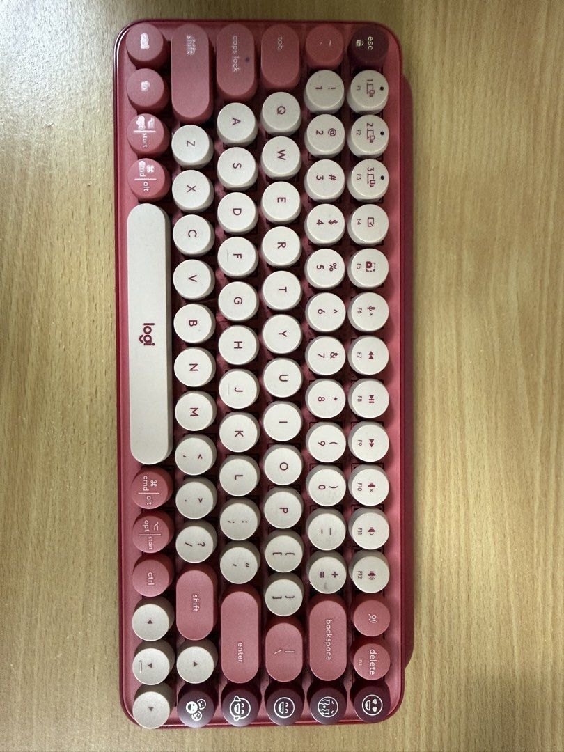 Logitech Wireless Mechanical Pop Keys Keyboard - Rose Pink465638434810767360