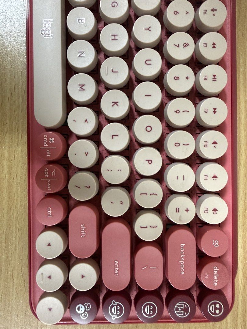 Logitech Wireless Mechanical Pop Keys Keyboard - Rose Pink465638434810767361
