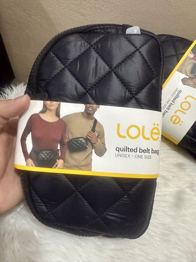 Lole Black Quilted Belt Bag (Category: Luxury Bags & Wallets) located in Las Pinas. Submitted by anasonlineshophtplaspinas (Listing ID 1440343696, Image 3). Description: Lole Black Quilted Belt Bag Adjustable strap 2 Compartments Main compartment with two-way YKK® YKK® Zipper-Secured Back Pocket Quilted Front Panel 3 mesh storage compartments Key clip Made in Cambodia Content: Outer fabric: 100% recycled nylon Lining: 100% recycled polyester Sizi