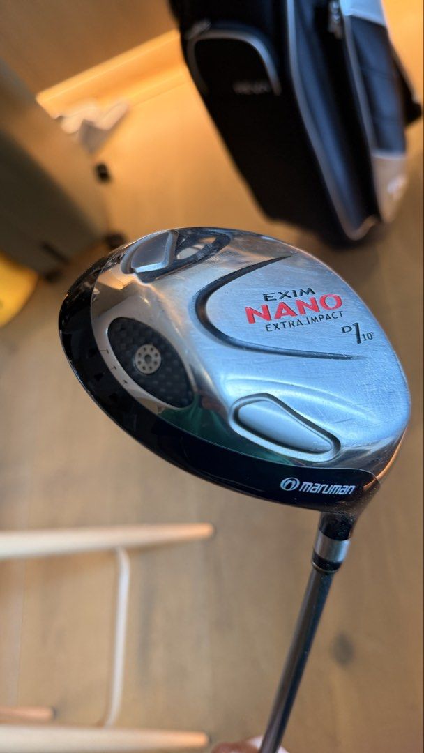 Maruman EXIM NANO EXTRA IMPACT D 10.0 Golf Driver (Category: Golf) located in Taguig. Submitted by migs121 (Listing ID 1440242729, Image 2). Description: - Maruman EXIM NANO EXTRA IMPACT D Driver - Loft: 10 degrees - Shaft Flex: R - Shaft Length: 45.25 inches - Includes original headcover - Ideal for improving your golf game - Sold as is - with some minor scuffs - Japanese brand and quality - titanium head - very light - RFS: decluttering golf eq
