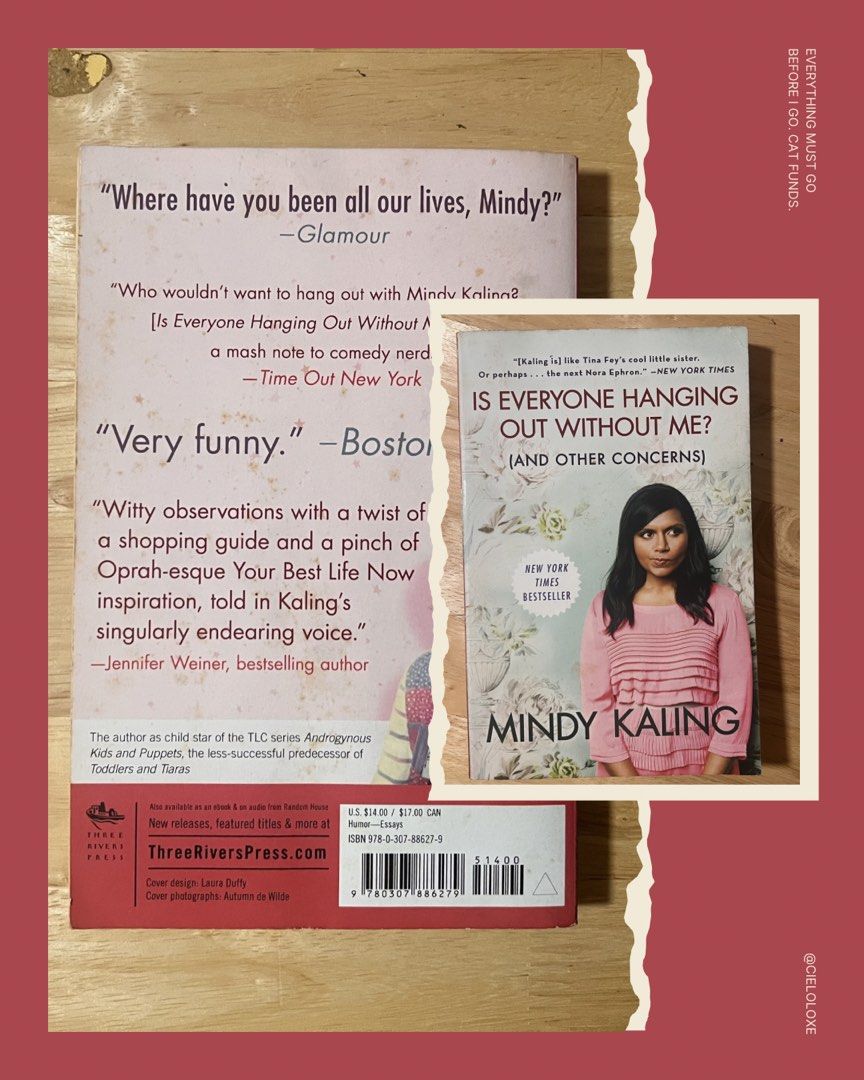 Books for Sale - Starts at PHP 25 (Category: Storybooks) located in Manila. Submitted by soondoongdori (Listing ID 1440365154, Image 3). Description: - Is Everyone Hanging Out Without Me? by Mindy Kaling - The Happiness Project by Gretchen Rubin - Ox-tales: Air anthology - Moving Onwards & Upwards by Hanako Amihan - Perfect for readers looking for popular and engaging titles..