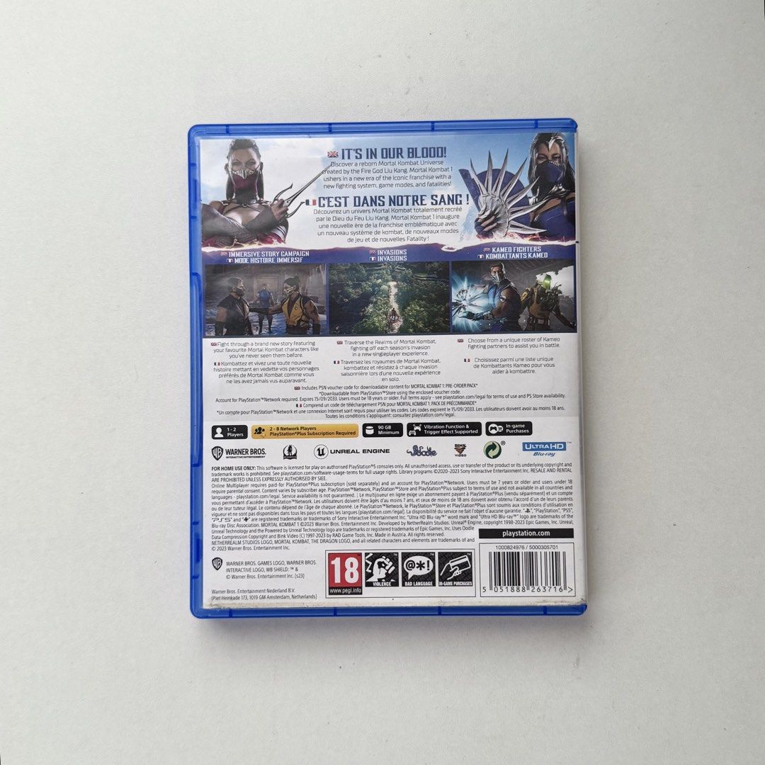 Mortal Kombat 1 - Playstation 5 / PS5 (Category: PlayStation) located in Taytay. Submitted by fulllsun (Listing ID 1440276547, Image 2). Description: - see photos for case condition - clean disc mop: gcash gotyme maribank mod: j&t ggx sdd.