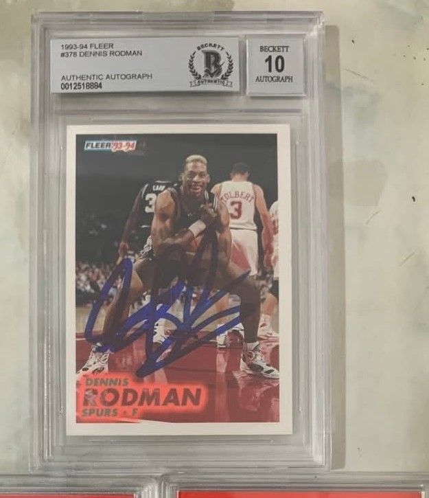 NBA Dennis Rodman Autographed Signed Card (Category: Raw Singles) located in Mandaluyong City. Submitted by kbkcardsph (Listing ID 1440303885, Image 1). Description: Dennis Rodman Auto Beckett Authenticated.