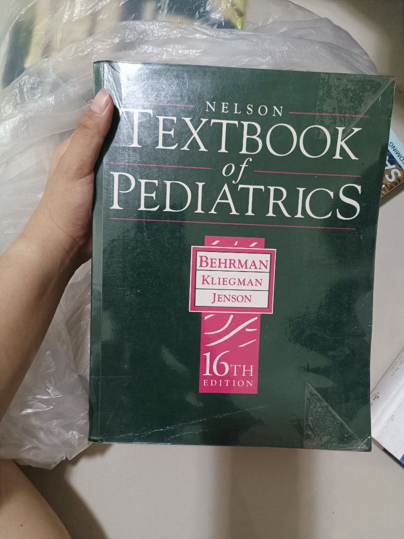 Nelson Textbook of Pediatrics 16th Edition (Category: Textbooks) located in Paranaque City. Submitted by jika_ (Listing ID 1440366130, Image 1). Description: - Nelson Textbook of Pediatrics, 16th Edition - Authors: Behrman, Kliegman, Jenson - Comprehensive medical textbook - Ideal reference for students and practitioners - no longer ginagamit.