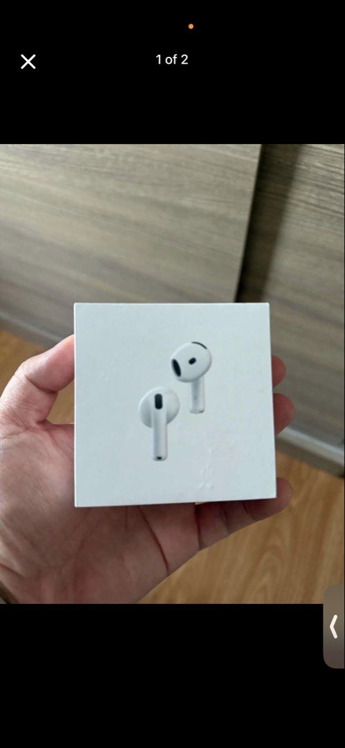 New airpods 4 with noise cancellation (Category: Earphones) located in Quezon City. Submitted by clothesloverph (Listing ID 1440332802, Image 1). Description: .