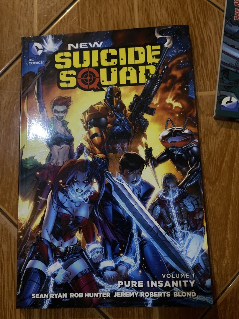 New Suicide Squad Volume 1: Pure Insanity DC Comics (Category: Comics & Manga) located in Marikina City. Submitted by jtv17 (Listing ID 1440333569, Image 1). Description: - DC Comics New Suicide Squad Volume 1: Pure Insanity graphic novel - Collects the first stories of this iteration of the team - Features artwork by Sean Ryan, Rob Hunter, Jeremy Roberts, and Blond - Ideal for fans of DC Comics and the Suicide Squad.