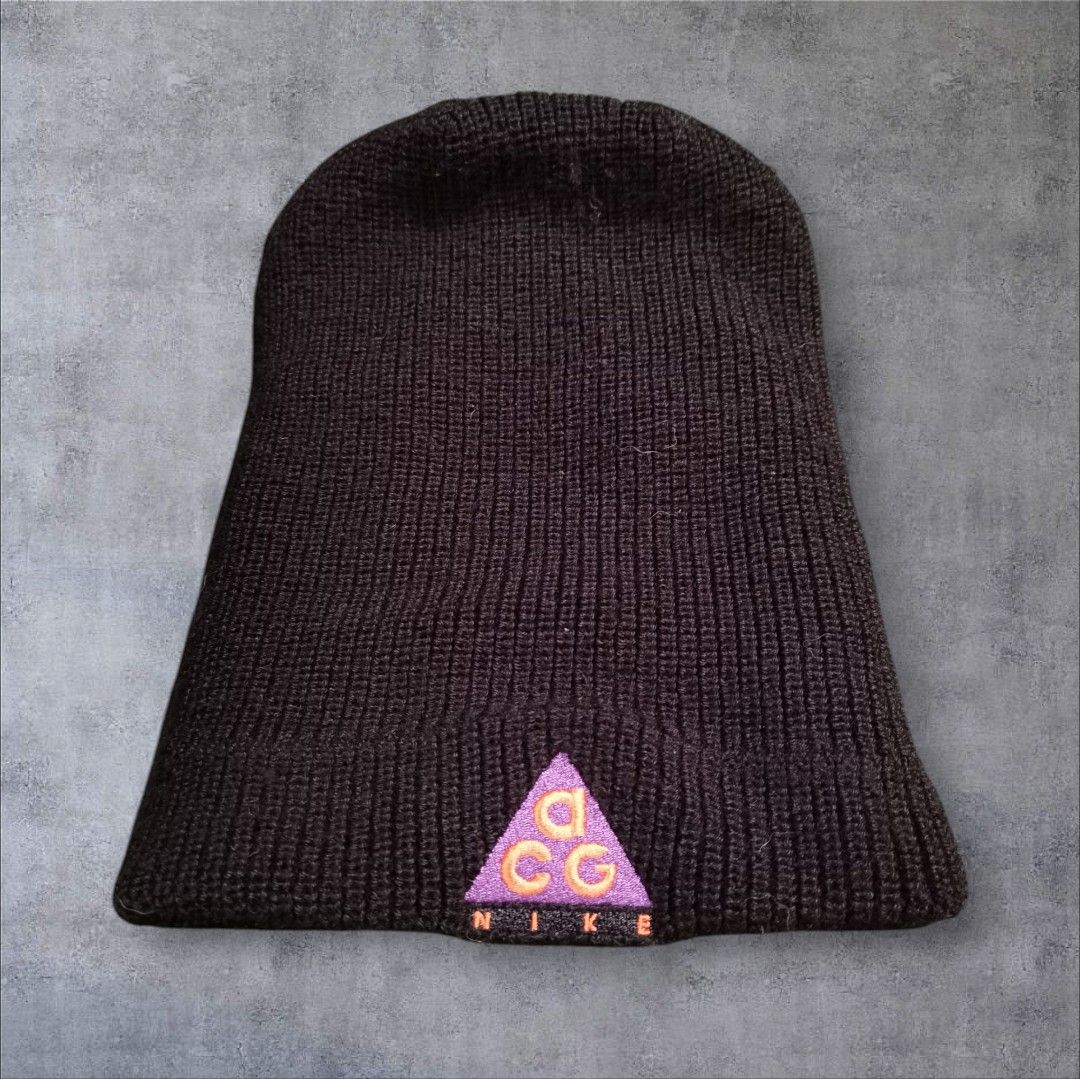 Nike ACG Beanie Hat Black (Category: Caps & Hats) located in Manila. Submitted by eagerbeaverph (Listing ID 1440375311, Image 1). Description: Nike acg beanie Osfm Av4775-010 Signs of usage Please see detailed pics Neg Dm.
