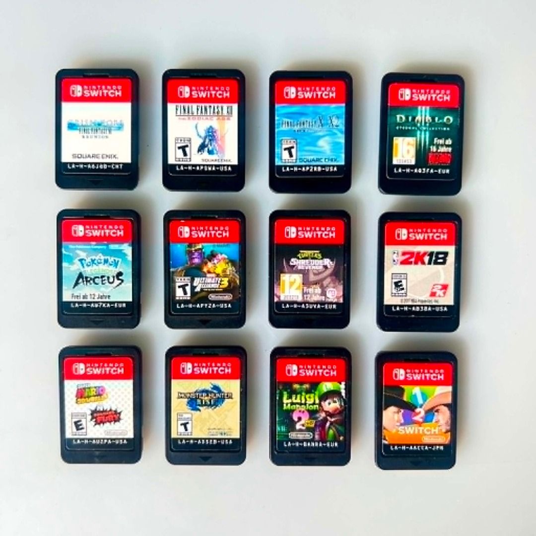 Nintendo Switch Game Cartridges - Various Titles (Category: Nintendo) located in Dasmarinas. Submitted by game_jay2 (Listing ID 1440272133, Image 1). Description: GAME CARTS ONLY! Great working condition, clean pins. NBA 2K18 - 499 Crisis Core: Final Fantasy VII Reunion - 1200 Final Fantasy XII: The Zodiac Age - 999 Final Fantasy X X-2 HD Remaster - 1100 Marvel Ultimate Alliance 3: The Black Order - 1599 Teenage Mutant Ninja Turtles: Shredder's R