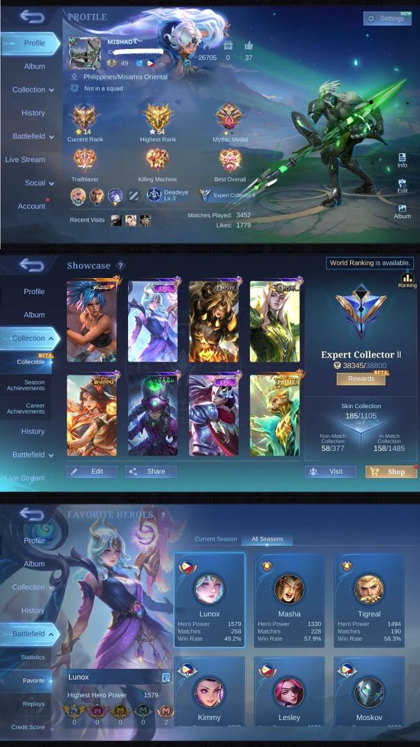 Mobile legend account for sale (Category: Everything Else Others) located in Manila. Submitted by jayceedeza48084 (Listing ID 1440264090, Image 1). Description: .