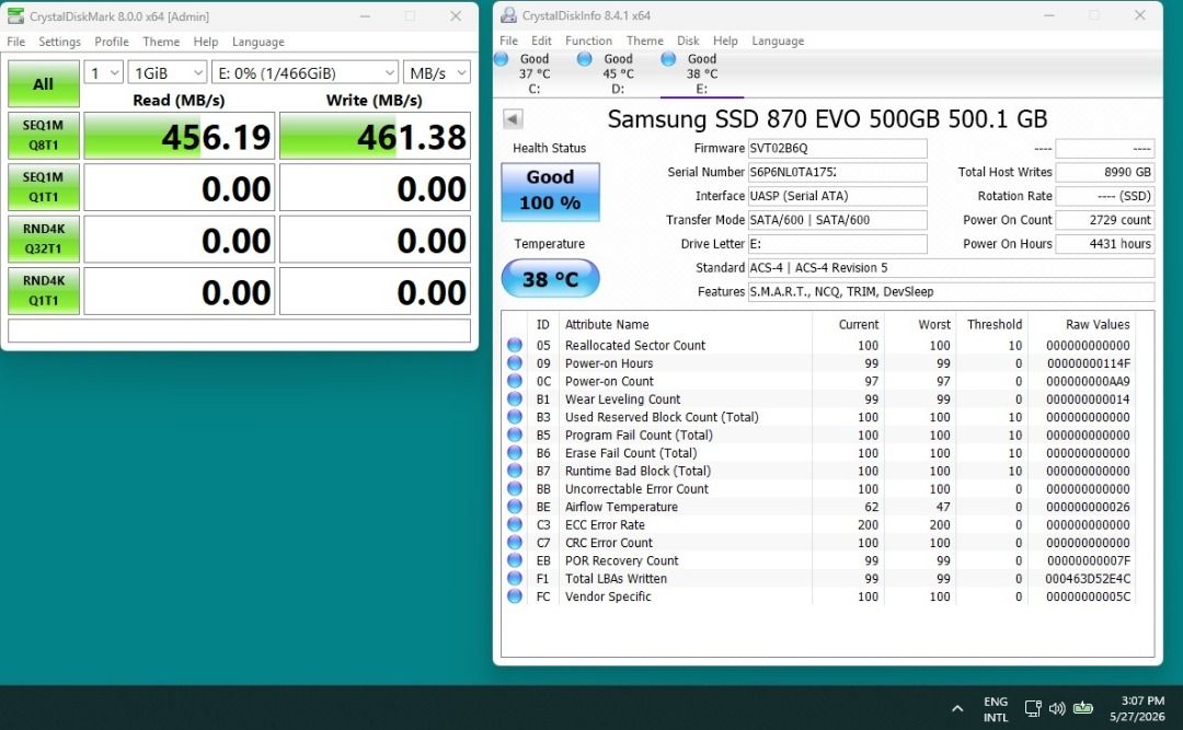 Original Samsung 870 500GB Sata SSD (Category: Hard Disks & Thumbdrives) located in Cabuyao City. Submitted by ken7746 (Listing ID 1440268283, Image 3). Description: Original Samsung 870 500GB Sata SSD Note: Used only to be backup my laptop files. Can meet: Waltermart Banlic Cabuyao SM Calamba SM Sta Rosa J and T Payment via gcash pwede LBC cash on pickup LAST PRICE NA PO YUNG NASA ADS 9K-10k po ang bnew nito sa store 0976 111 9435 .