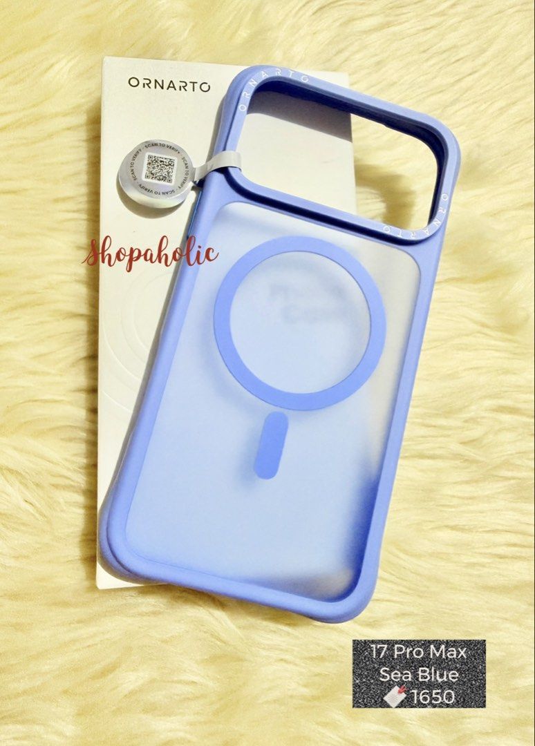 Ornato Magsafe Case Sea Blue Iphone 17 Pro Max (Category: Cases & Sleeves) located in Caloocan City. Submitted by shopaholic.nej (Listing ID 1440229479, Image 1). Description: 🌟AVAILABLE ONHAND🌟 🌟BRAND NEW & AUTHENTIC🌟 📍North Caloocan 💰Gcash / BPI / Maribank (Seabank) 🚚 grab/lalamove/J&T (no shapi checkout).