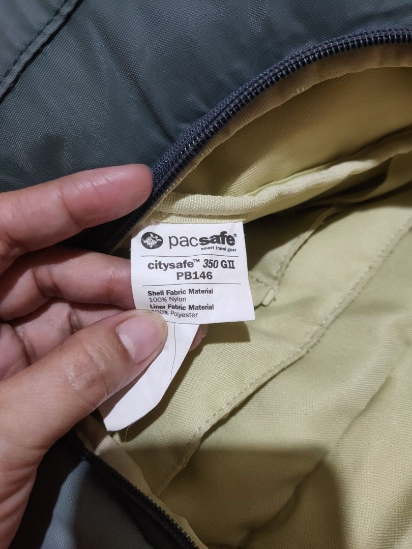 Pacsafe Citysafe 350 GII Backpack (Category: Backpacks) located in Quezon City. Submitted by jhaneth21 (Listing ID 1440301769, Image 2). Description: - Pacsafe Citysafe 350 GII Backpack (Model PB146) - Made from 100% Nylon shell and 100% Polyester lining - Main compartment with internal pockets for organization - Front zip pocket for quick access - Adjustable shoulder straps for comfortable carrying - Ideal for everyday use or travel adventures S
