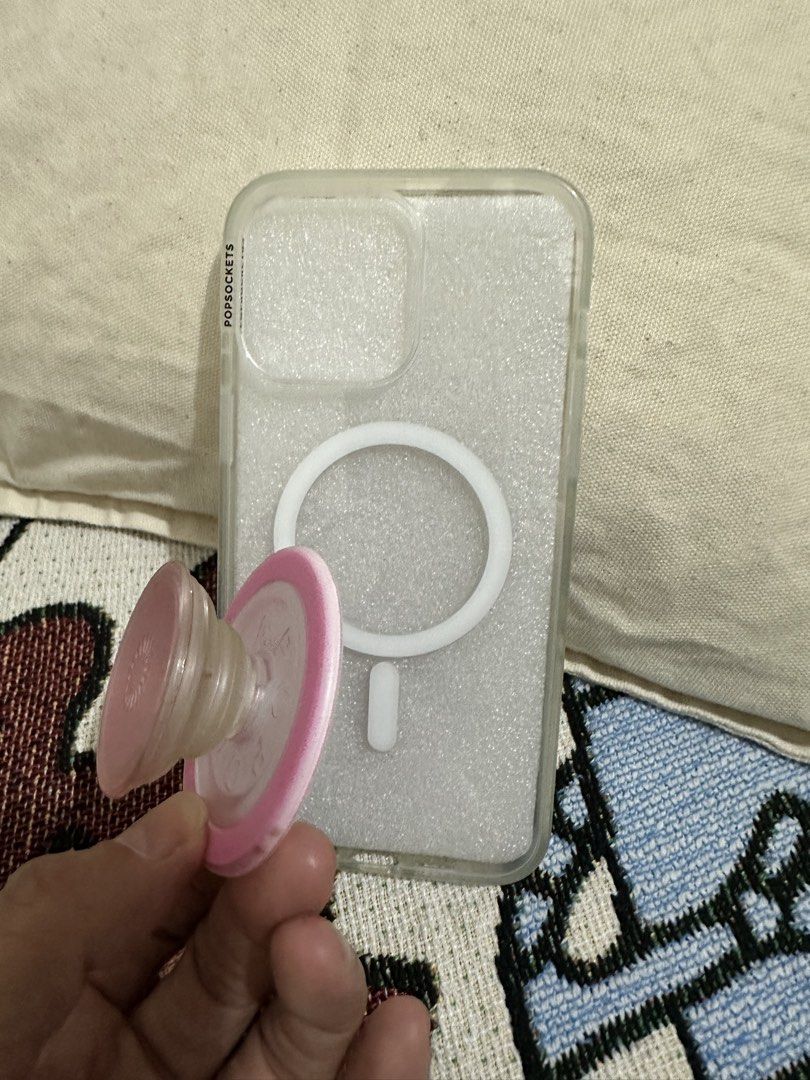 Popsocket case and grip Ip14PM (Category: Cases & Sleeves) located in Manila. Submitted by itsyourgirlmc (Listing ID 1440354877, Image 3). Description: Grip is dupe .