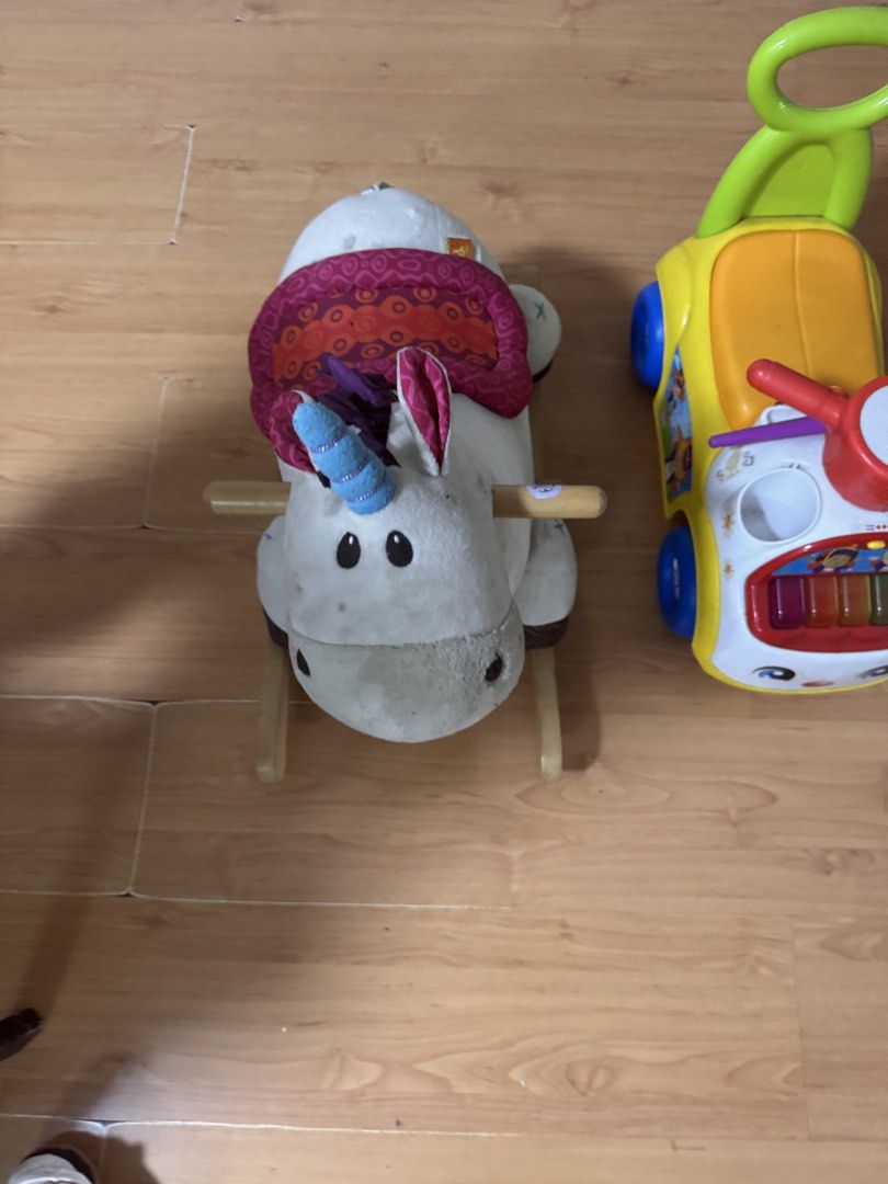Rocking unicorn rocking horse (Category: Other Kids Furniture) located in Quezon City. Submitted by bxvee (Listing ID 1440340104, Image 3). Description: needs cleaning na stock but lightly used. loc qc near sm north. lalamove pick up.