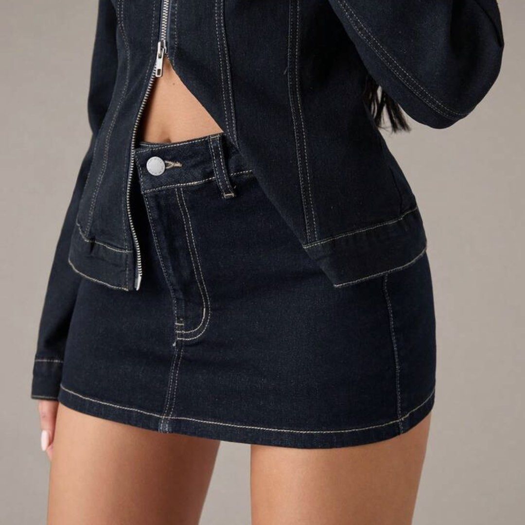 S | SHEIN BAE | Casual Medium Wash Skirt (Category: Skirts) located in Bocaue. Submitted by ddeclutteringsalee (Listing ID 1440329257, Image 1). Description: - brand new, never been worn (washed lang) - bought last april lang - has protective inner short pls check bio for the seller’s measurements as reference 🪷 payment is via gcash 💌 feel free to message if u have any inquiries 💌.