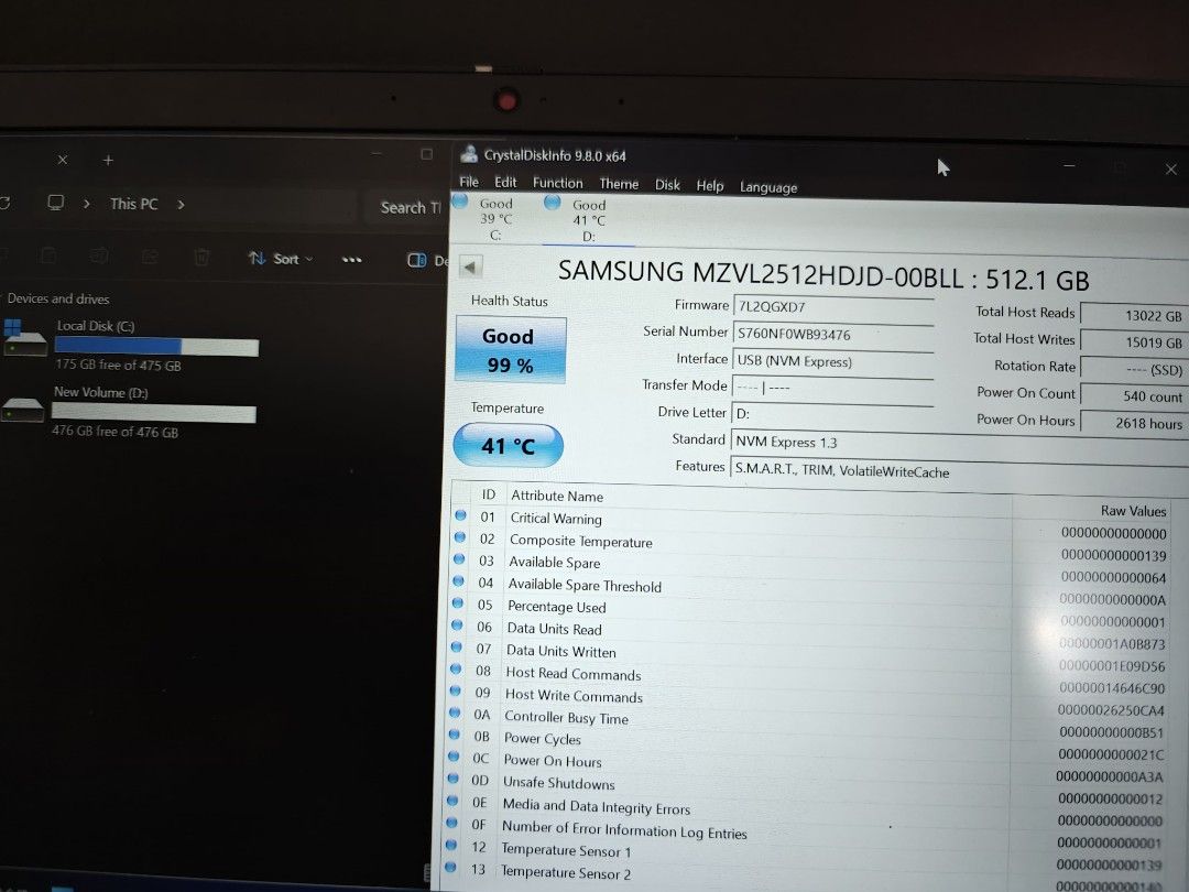 Samsung PM9A1a 512GB465856932568770563
