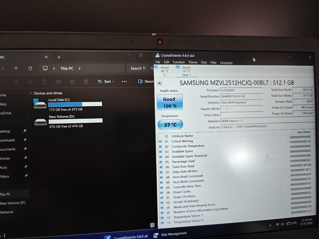 Samsung PM9A1a 512GB465856932568770562