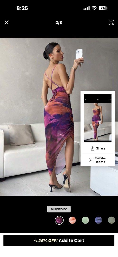 sexy tie dye dress (Category: Dresses) located in Manila. Submitted by canbeyours123 (Listing ID 1440325154, Image 2). Description: super nice but i gained weight.