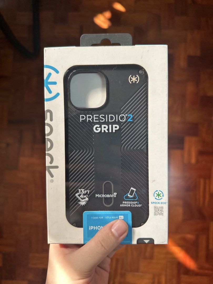 Speck Presidio 2 Grip (Black) (Category: Cases & Sleeves) located in Quezon City. Submitted by margaggonzalez (Listing ID 1440272654, Image 1). Description: Speck Presidio 2 Grip for iPhone 13/14/15 Magsafe Bought: Php 2,000 / Digital Walker Selling For: Php 800 RFS: Declutterring .