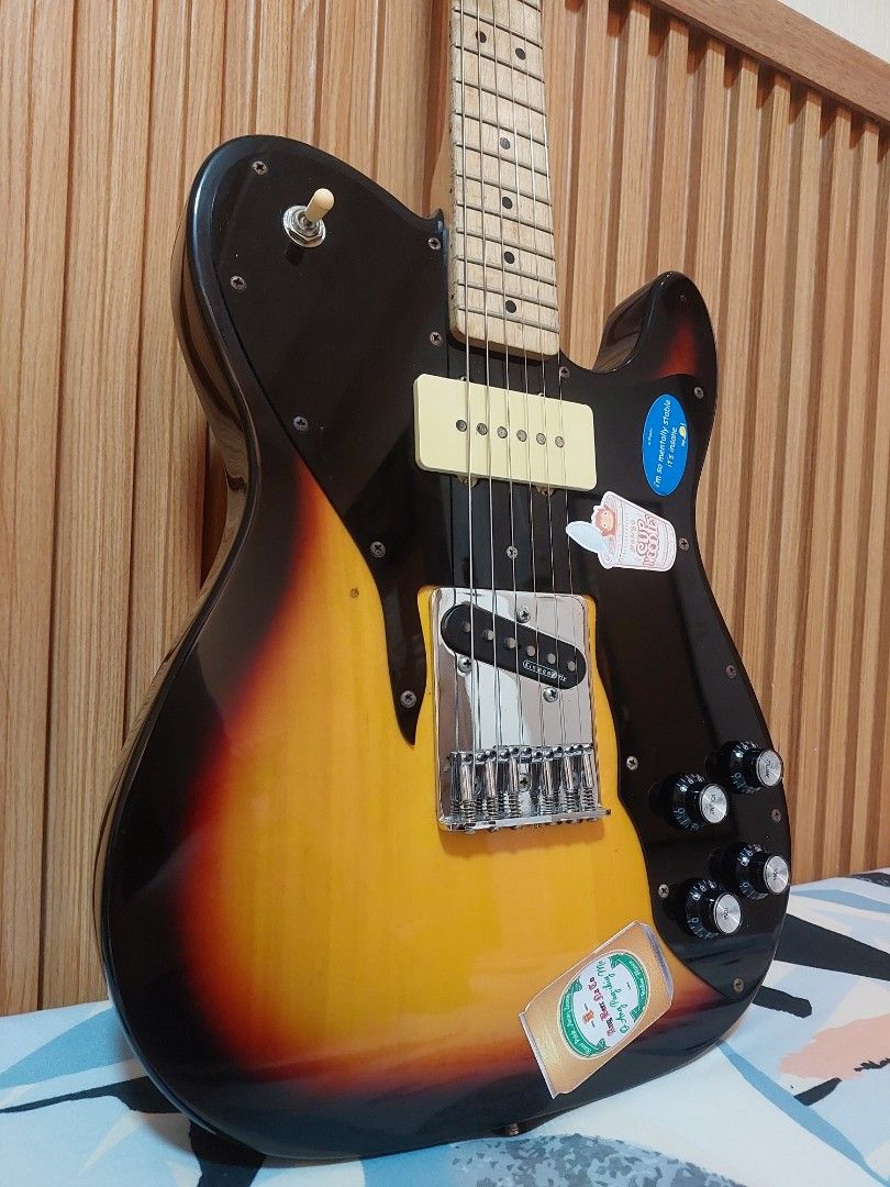 Squier Vintage Modified Telecaster Custom Sunburst (Category: Musical Instruments) located in Cainta. Submitted by 04leafcl32889 (Listing ID 1440382698, Image 1). Description: 2010 model negotiable i was able to use her on a gig in 2025 :)) - Bridge pickup: Kinman HX - Neck pickup: P90 - Tuners: Gotoh Japan tuners - Gig bag included rfs: di na nagagamit.