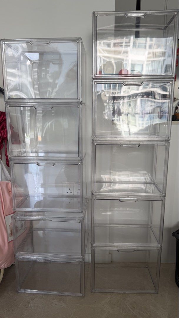 Stackable Clear Plastic Storage Boxes - L Size465443939933245440