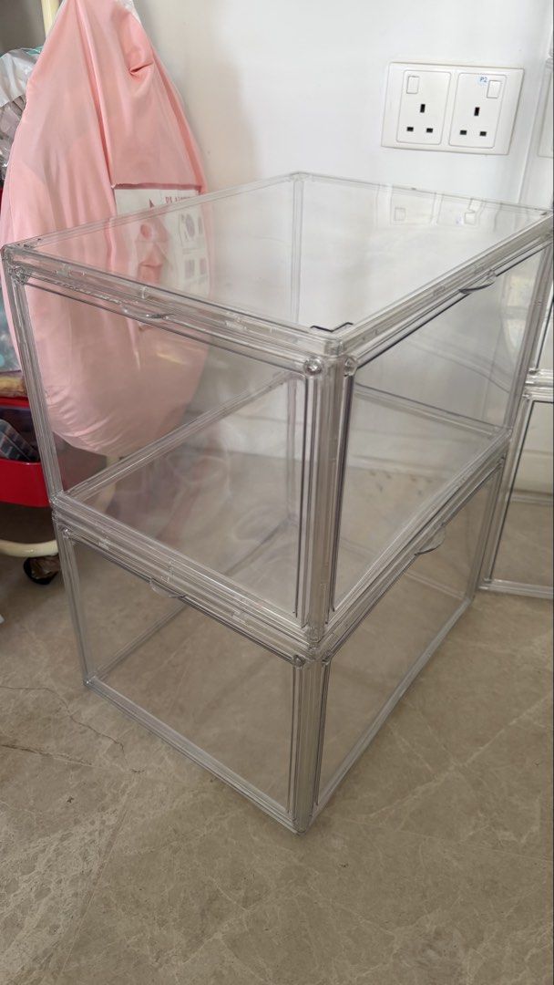 Stackable Clear Plastic Storage Boxes - L Size465443939933245442