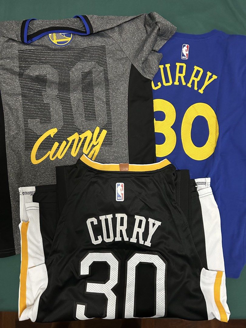 Steph Curry Bundle (Category: Sets & Coordinates) located in Quezon City. Submitted by bagsandstuffhub (Listing ID 1440307774, Image 2). Description: 1. TOWN JERSEY Medium in size 2. NIKE SHIRT Small in size 3. GRAY SHIRT Medium in size Decluttering COLOR MAY APPEAR DIFFERENT DUE TO LIGHTING.